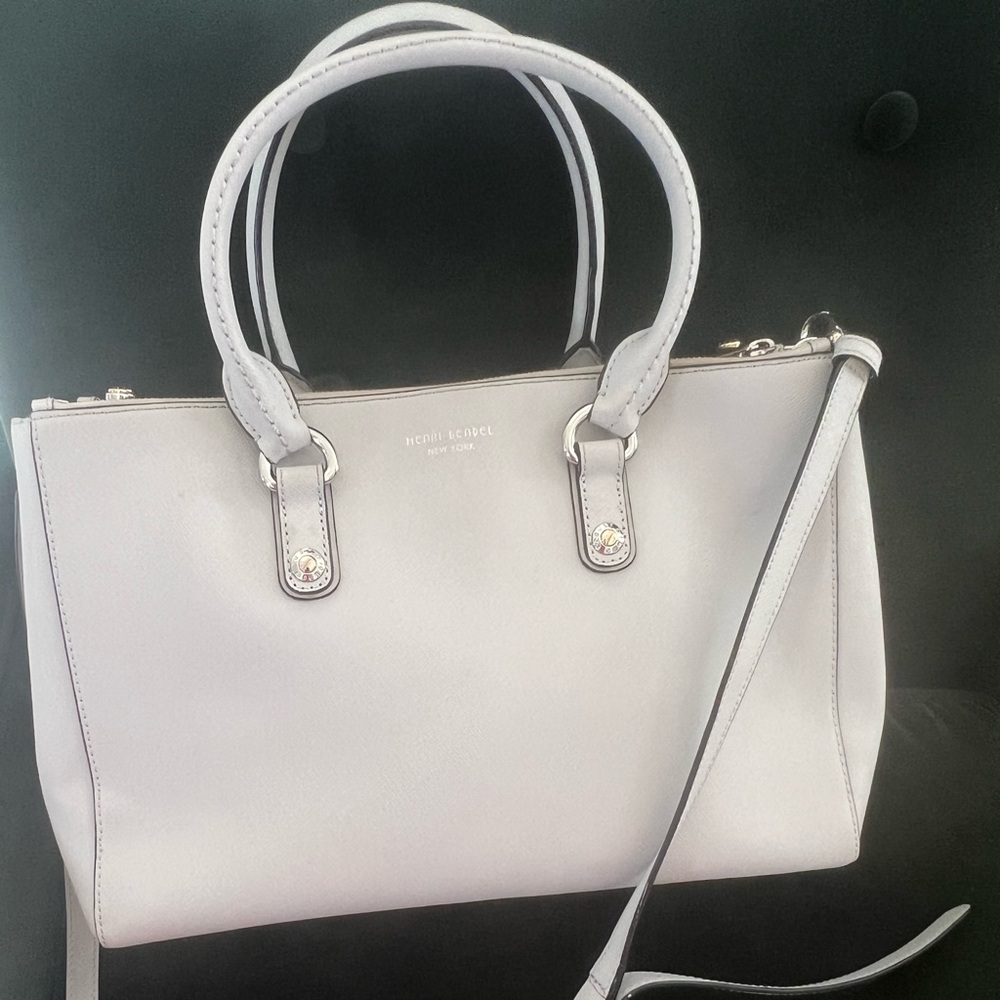 Henri Bendel Elegant Light Gray Satchel